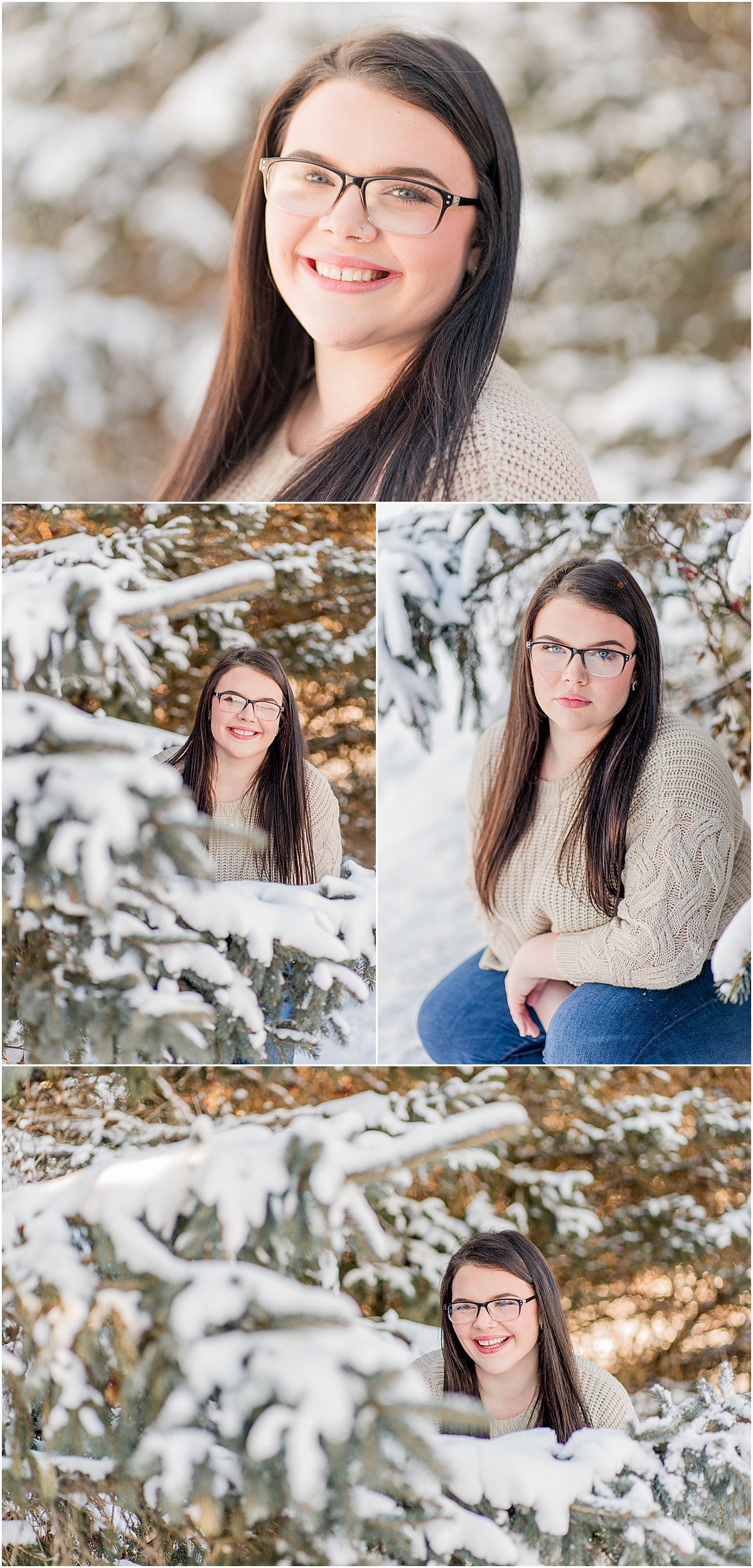 Senior photos in the snow